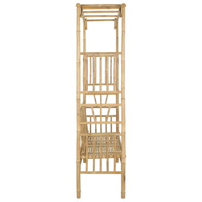 Trädgårdsbåge med bänk Naturfärg 115 x 50 x 205 cm Bambus