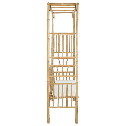 Trädgårdsbåge med bänk Naturfärg 115 x 50 x 205 cm Bambus