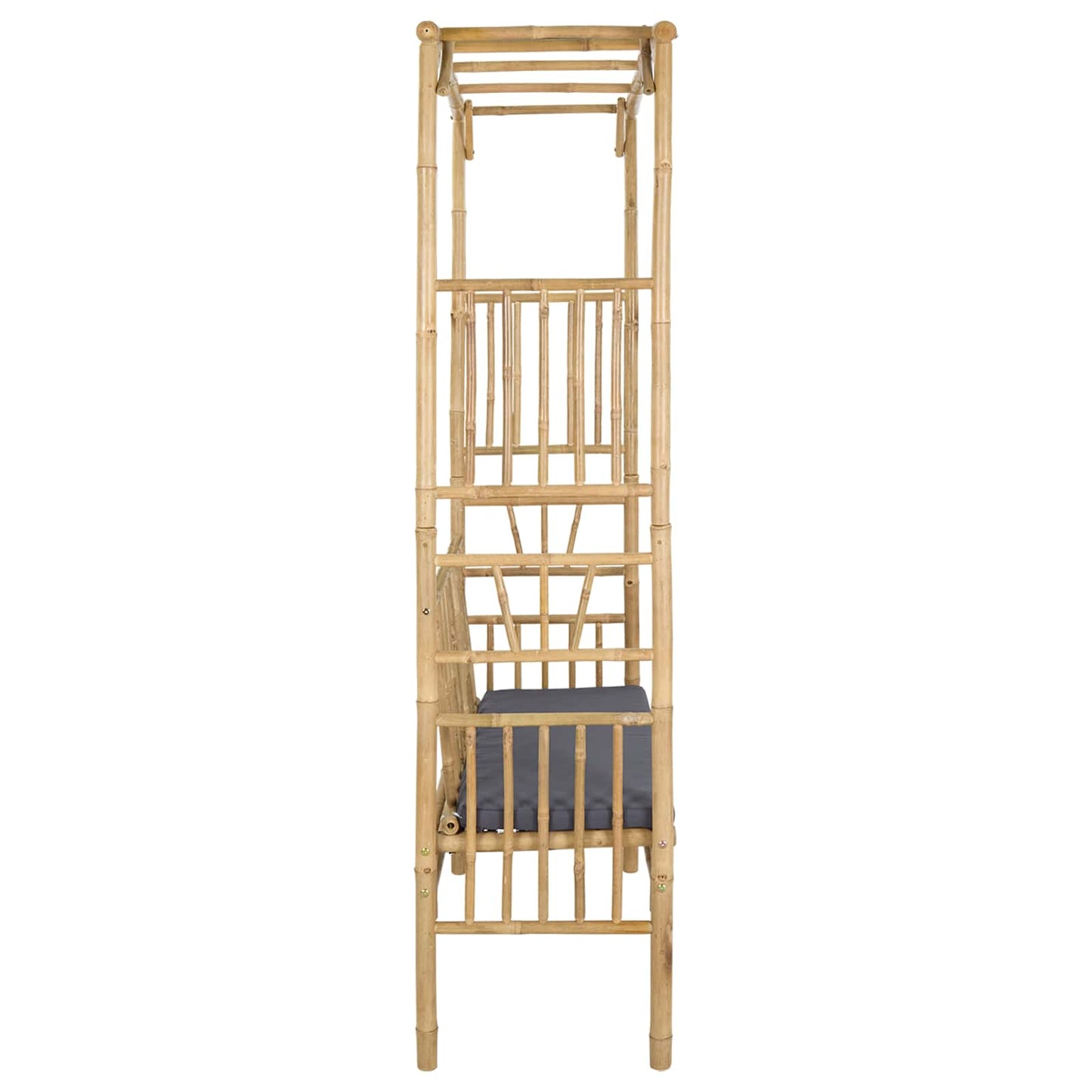 Trädgårdsbåge med bänk Naturfärg 115 x 50 x 205 cm Bambus