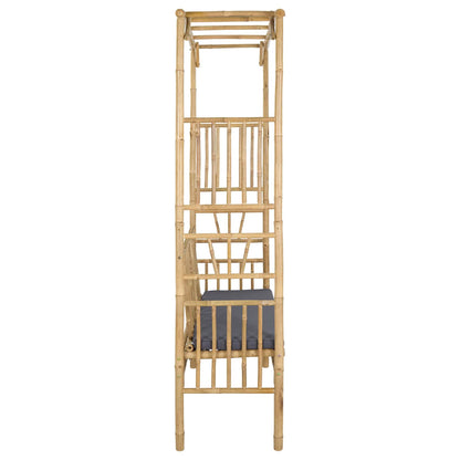 Trädgårdsbåge med bänk Naturfärg 115 x 50 x 205 cm Bambus