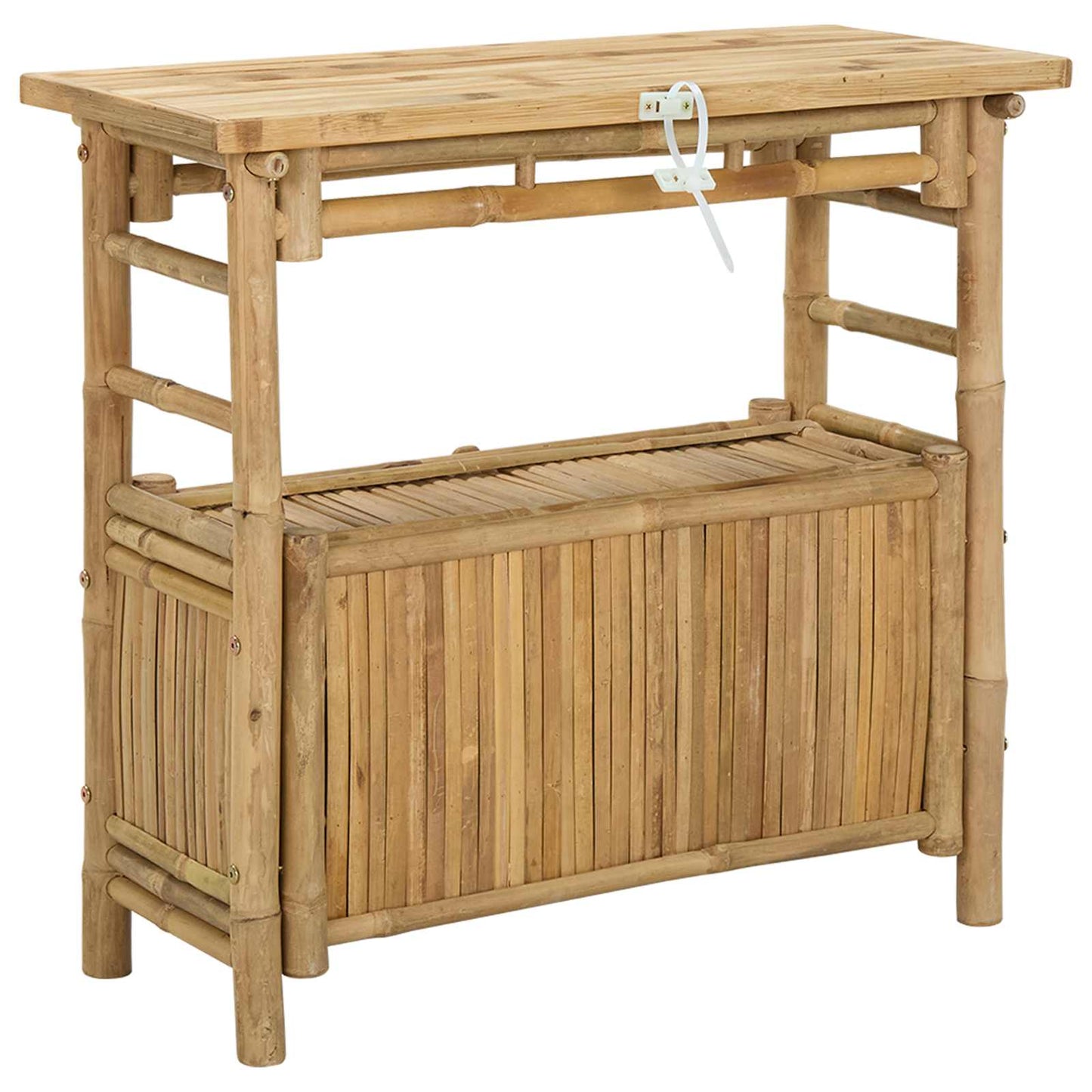 Konsolbord med hylla med dörr Naturfärg 80 x 35 x 75 cm Bambus