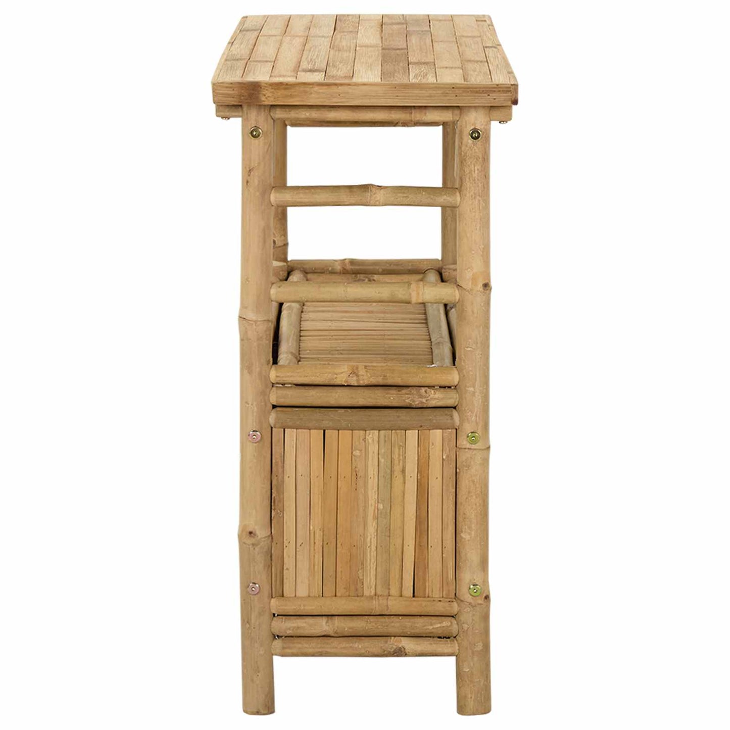 Konsolbord med hylla med dörr Naturfärg 80 x 35 x 75 cm Bambus