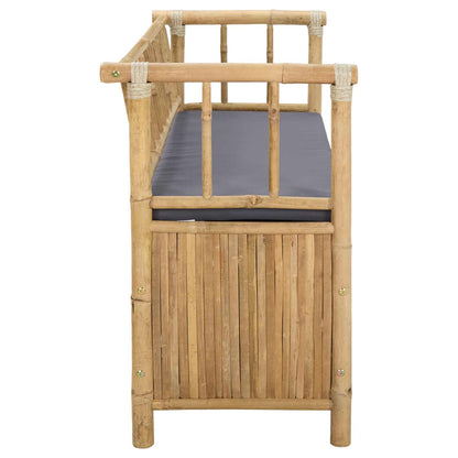 Trädgårdsförvaringsbänk Naturfärg 110 x 47 x 80 cm Bambus