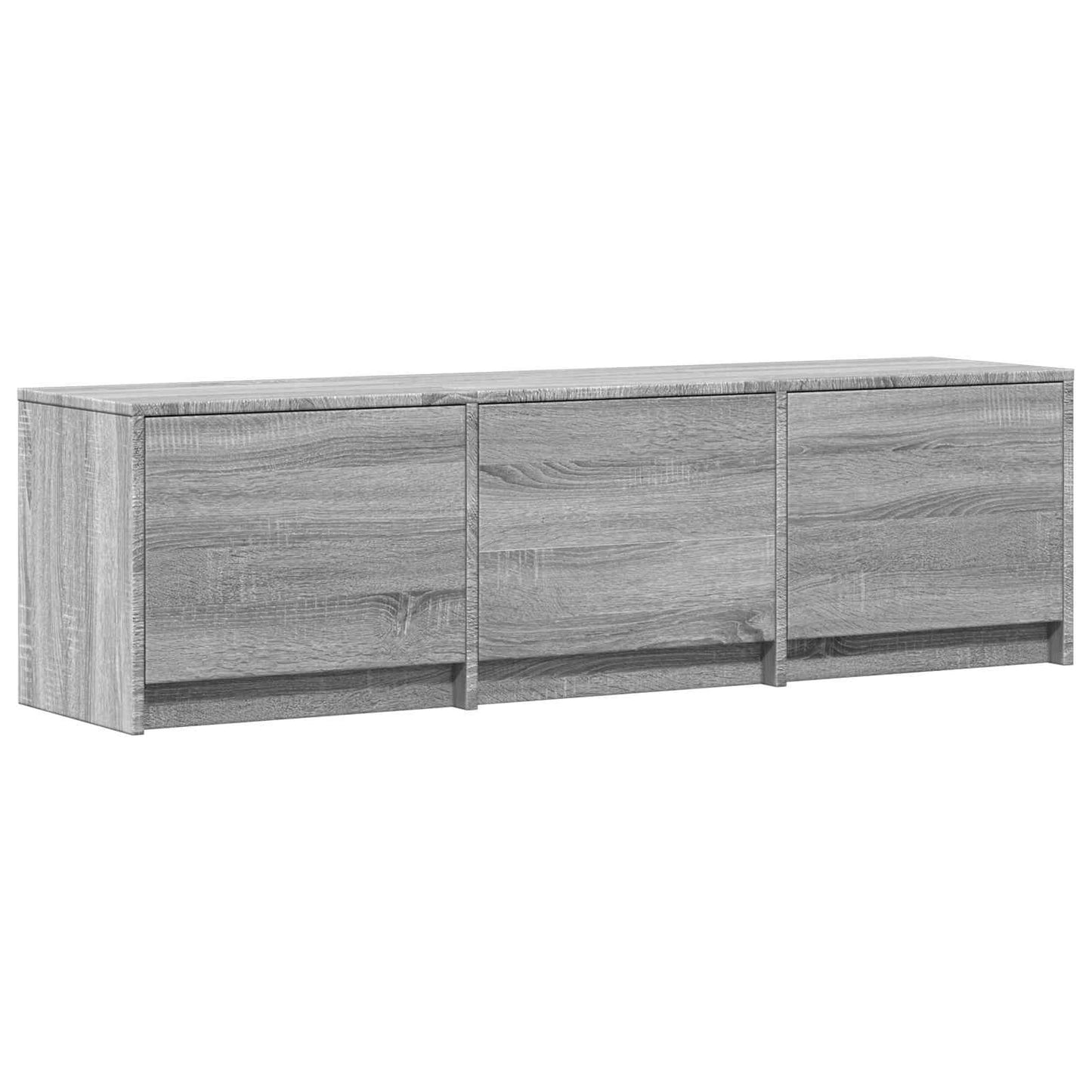TV-bänk med LED Grå Sonoma 140 x 34 x 40 cm Konstruerat trä