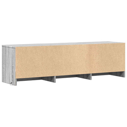TV-bänk med LED Grå Sonoma 140 x 34 x 40 cm Konstruerat trä