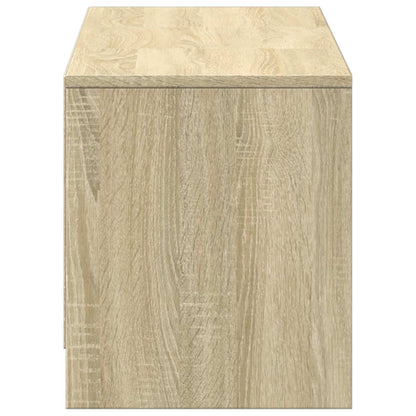TV-bänk med LED Sonoma-ek 140 x 34 x 40 cm Konstruerat trä