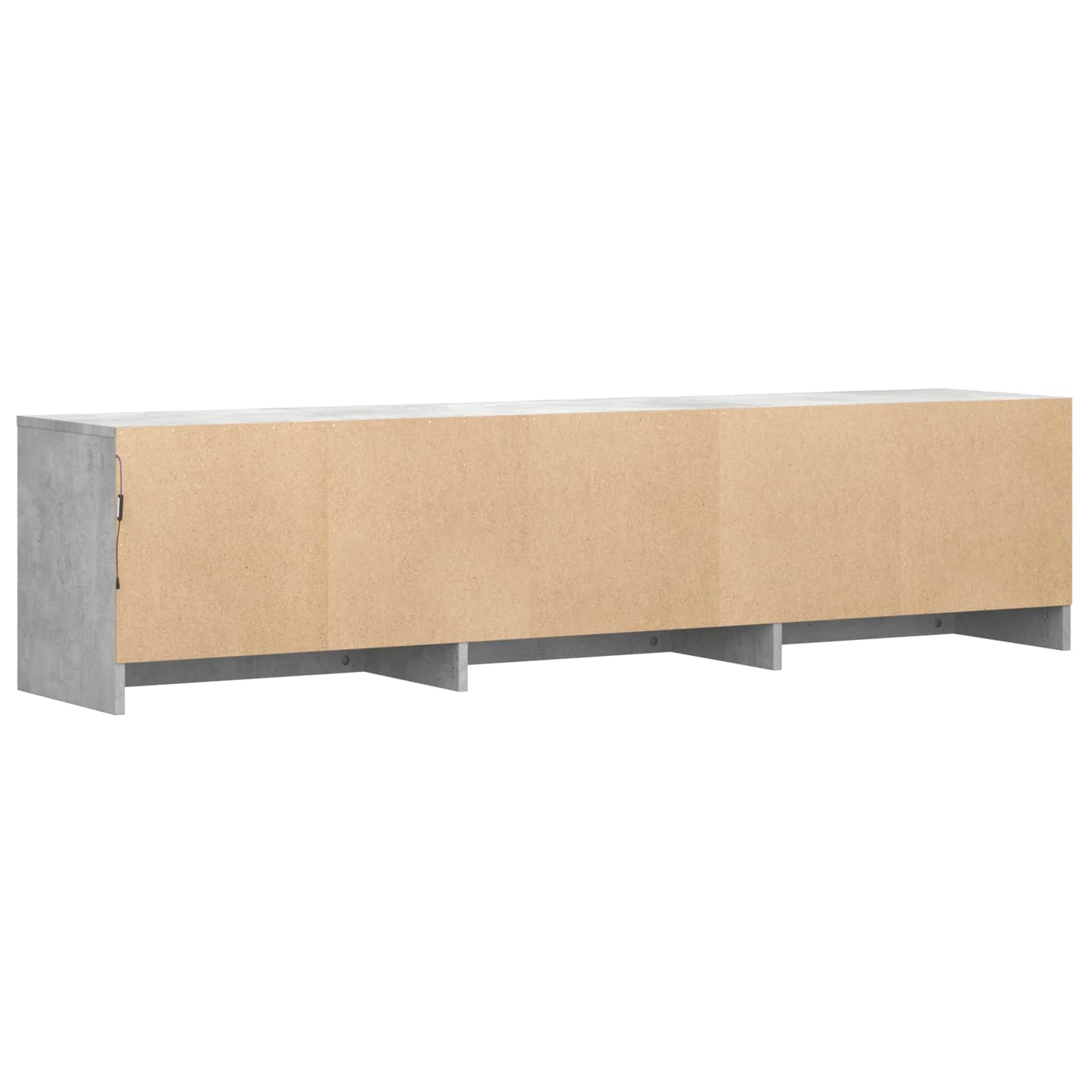 TV-bänk med LED BetongGrå 165 x 34 x 40 cm Konstruerat trä
