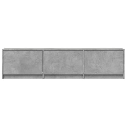 TV-bänk med LED BetongGrå 165 x 34 x 40 cm Konstruerat trä