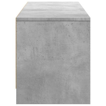 TV-bänk med LED BetongGrå 165 x 34 x 40 cm Konstruerat trä