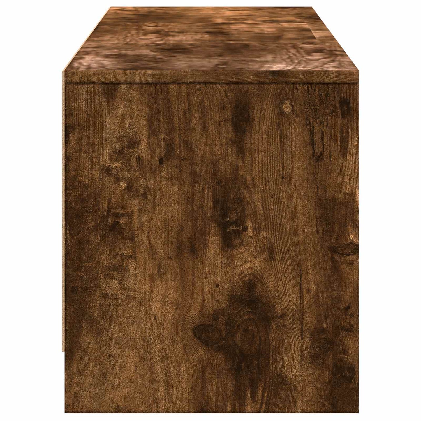 TV-bänk med LED Rökt Ek 165 x 34 x 40 cm Konstruerat trä