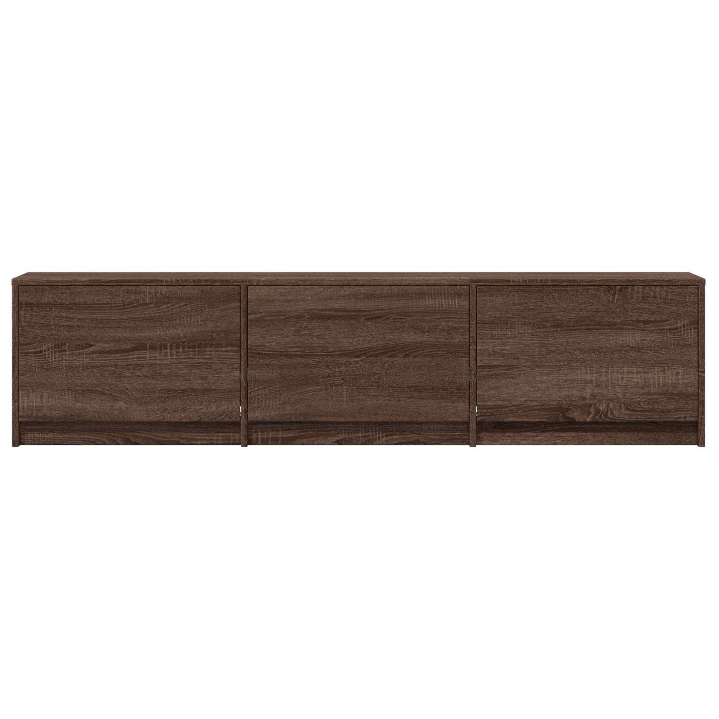 TV-bänk med LED Brun ek 165 x 34 x 40 cm Konstruerat trä