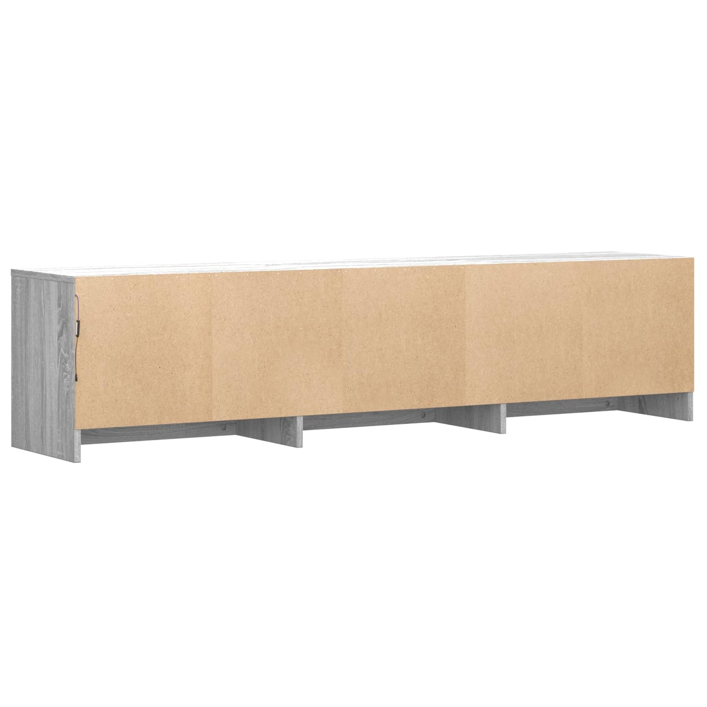 TV-bänk med LED Grå Sonoma 165 x 34 x 40 cm Konstruerat trä