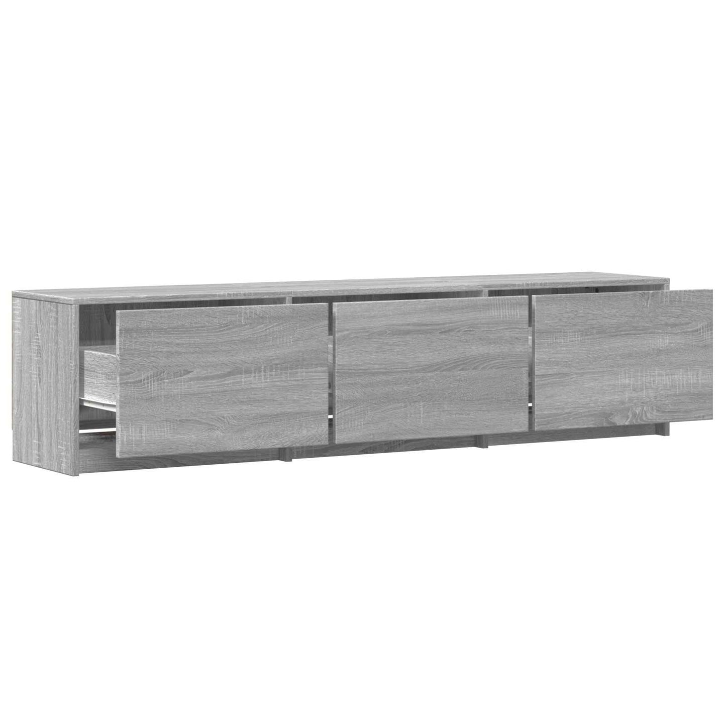 TV-bänk med LED Grå Sonoma 165 x 34 x 40 cm Konstruerat trä