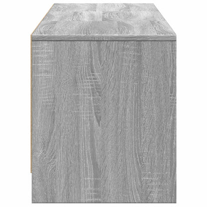 TV-bänk med LED Grå Sonoma 165 x 34 x 40 cm Konstruerat trä