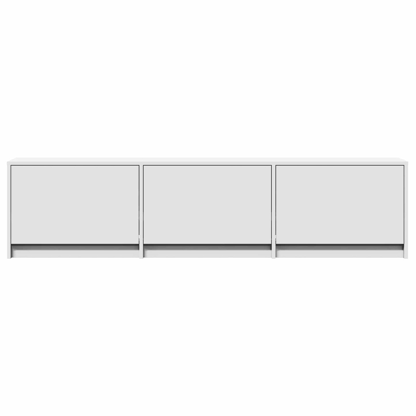 TV-bänk med LED med LED Vit 165 x 34 x 40 cm Konstruerat trä