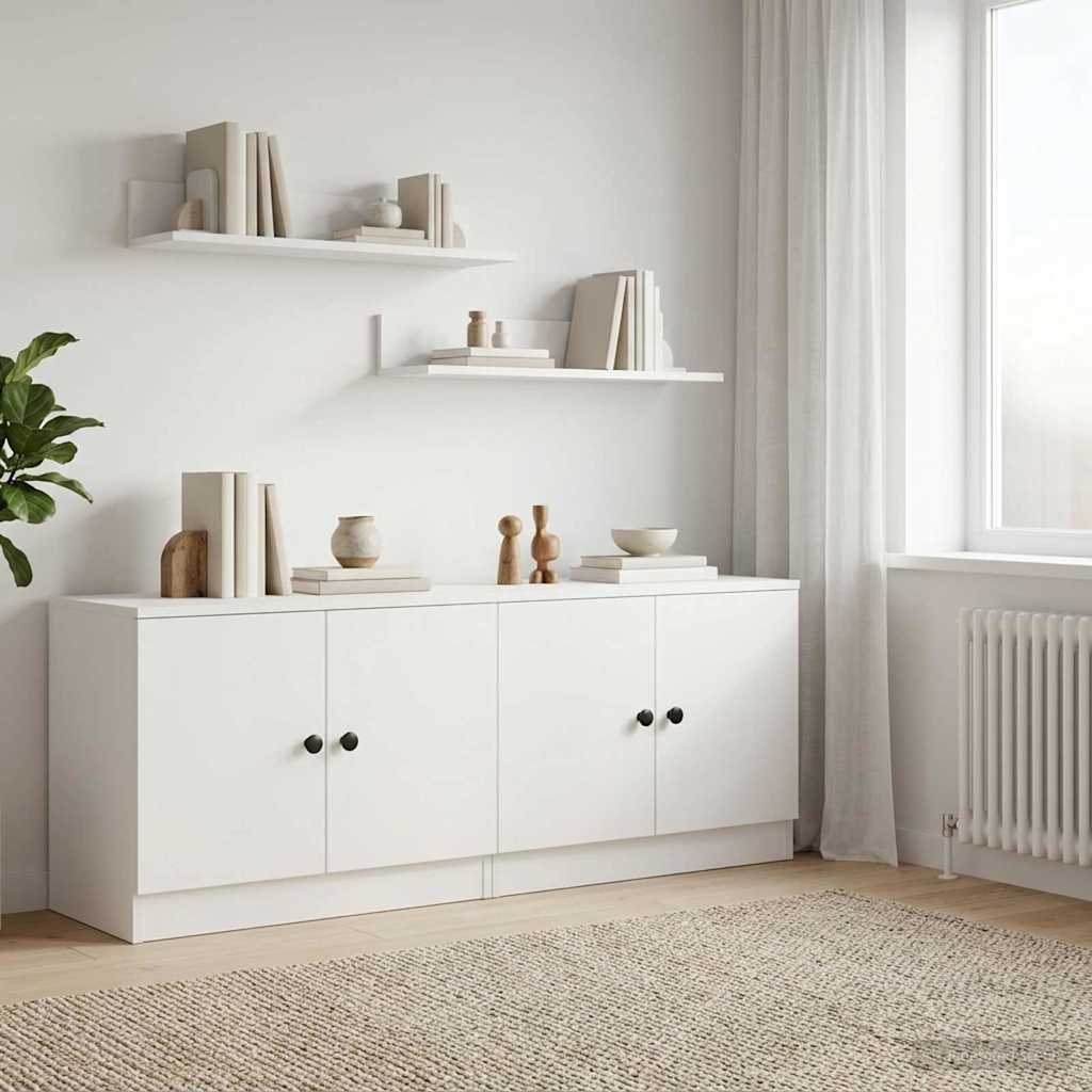Sängskåp med lagring 2 pcs Vit 66 x 35 x 48 cm Konstruerat trä