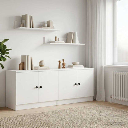 Sängskåp med lagring 2 pcs Vit 66 x 35 x 48 cm Konstruerat trä