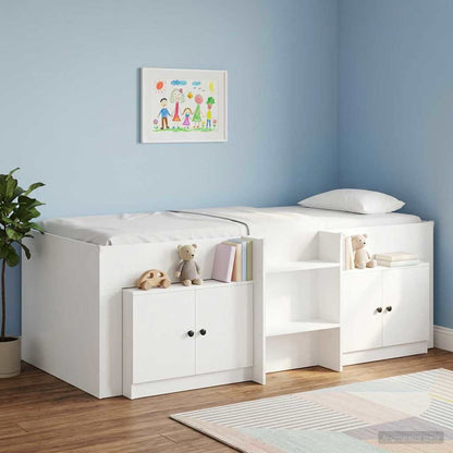 Sängskåp med lagring 2 pcs Vit 66 x 35 x 48 cm Konstruerat trä