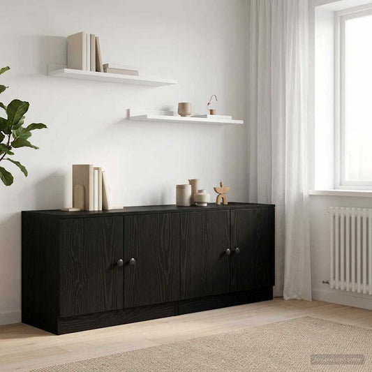 Sängskåp 2 pcs Svart Ek 66 x 35 x 48 cm Konstruerat trä