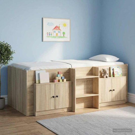 Sängskåp 2 pcs Sonoma-ek 66 x 35 x 48 cm Konstruerat trä