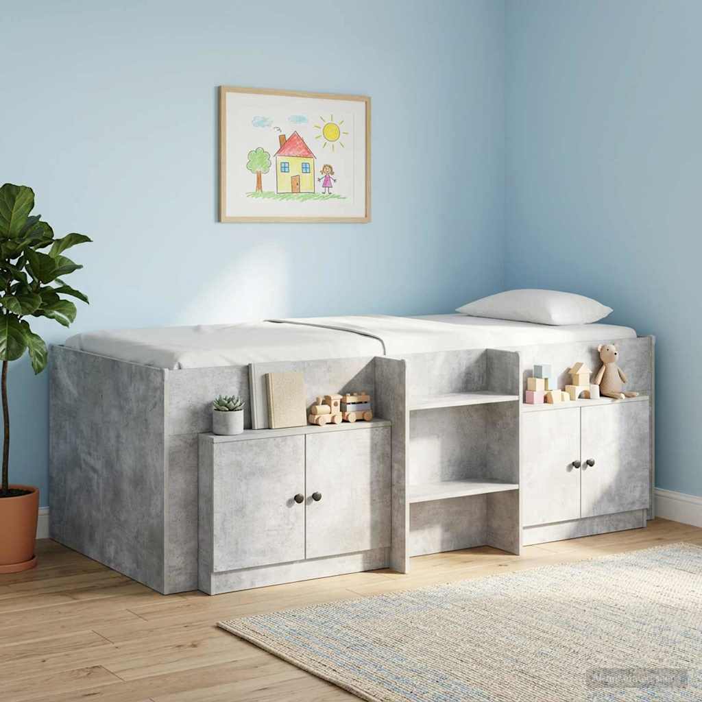 Sängskåp 2 pcs Betonggrå 66 x 35 x 48 cm Konstruerat trä