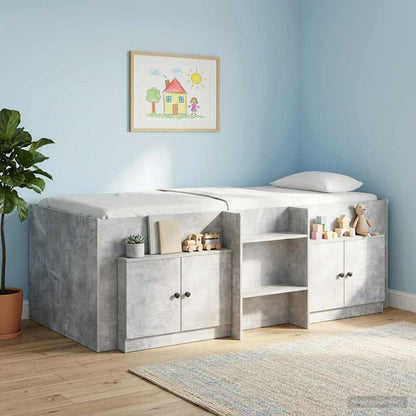 Sängskåp 2 pcs Betonggrå 66 x 35 x 48 cm Konstruerat trä