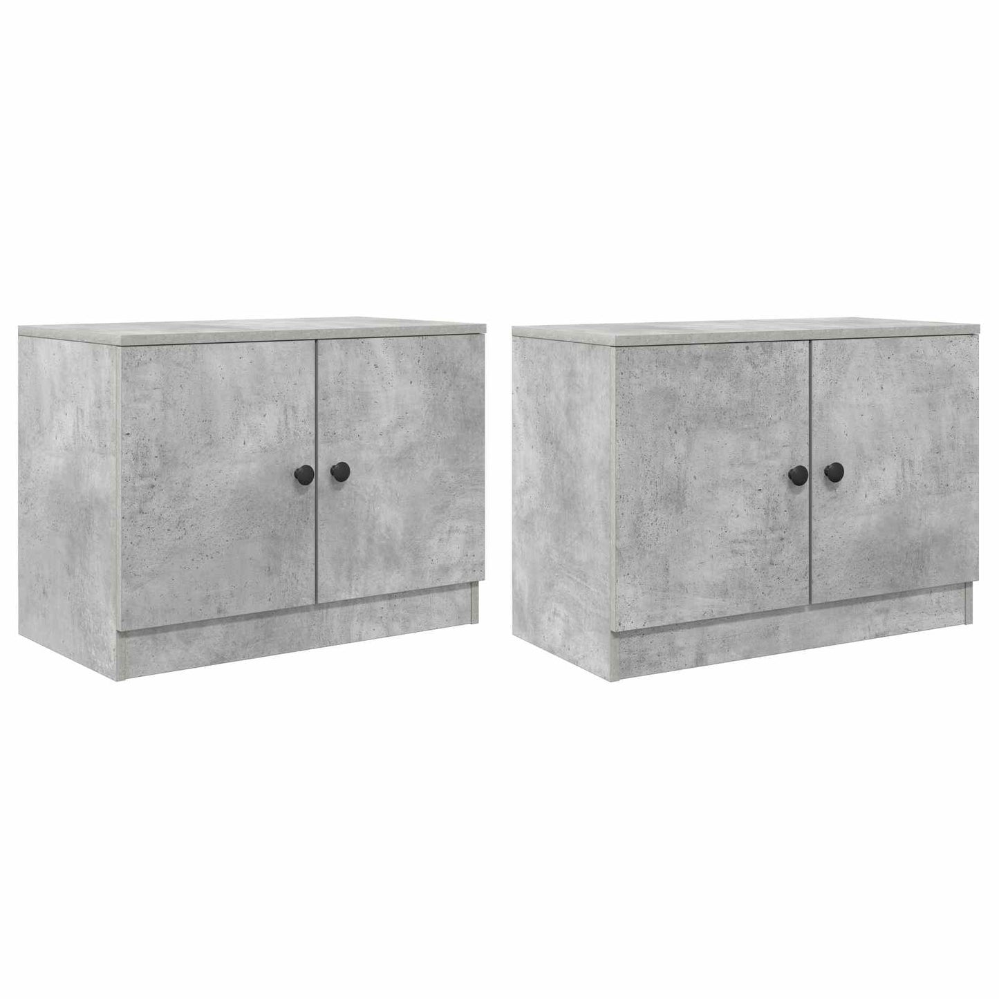 Sängskåp 2 pcs Betonggrå 66 x 35 x 48 cm Konstruerat trä