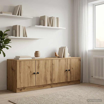 Sängskåp 2 pcs Artisan-ek 66 x 35 x 48 cm Konstruerat trä