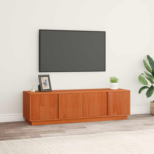 TV-Möbel Brun TV-skåp VaxBrun 140 x 40 x 40 cm Massivt furu