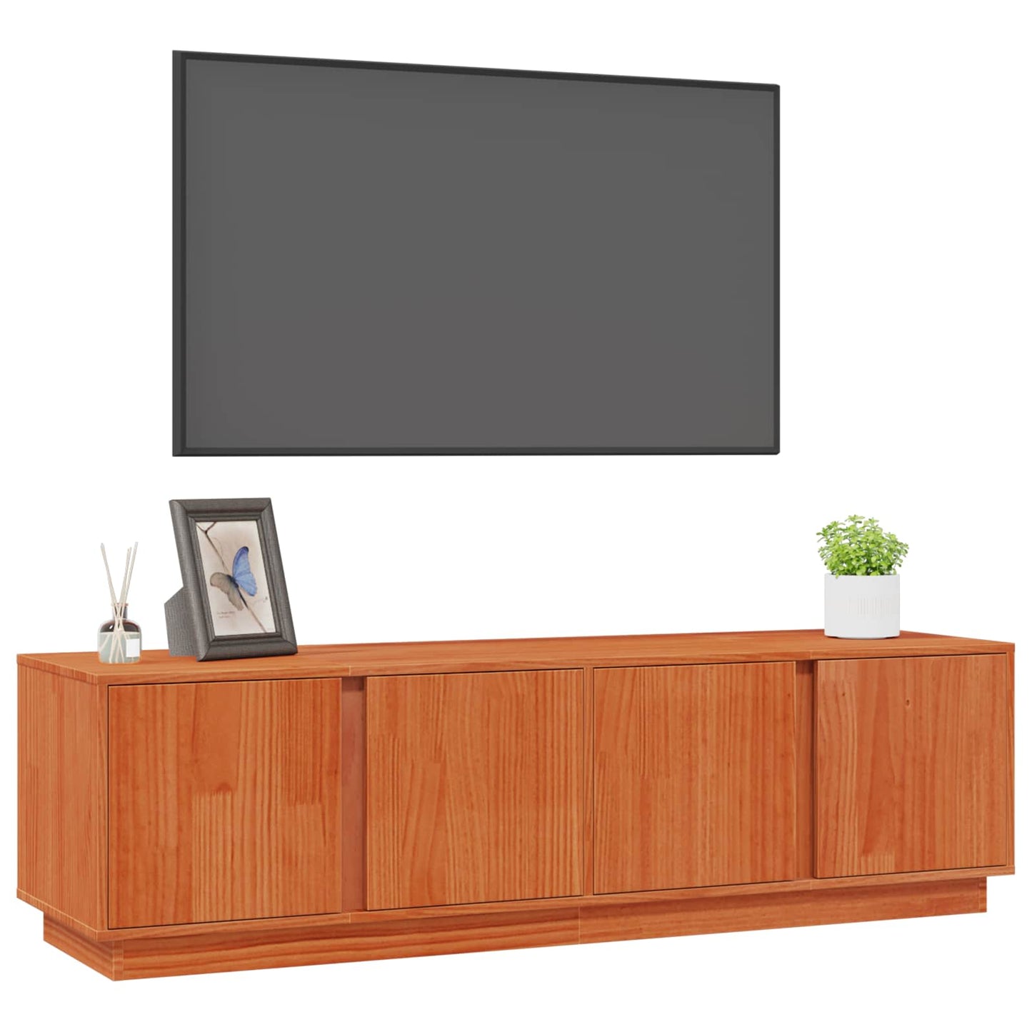 TV-Möbel Brun TV-skåp VaxBrun 140 x 40 x 40 cm Massivt furu