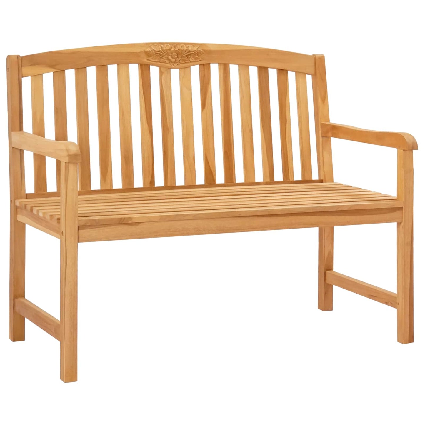 Handsnidad Rosabänk Naturlig 114 x 60,5 x 95 cm Massivt teakträ