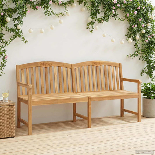 Handsnidad Rosabänk Naturlig 150 x 60 x 90 cm Massivt teakträ