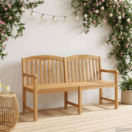 Handsnidad Rosabänk Naturlig 179,5 x 61 x 90 cm Massivt teakträ