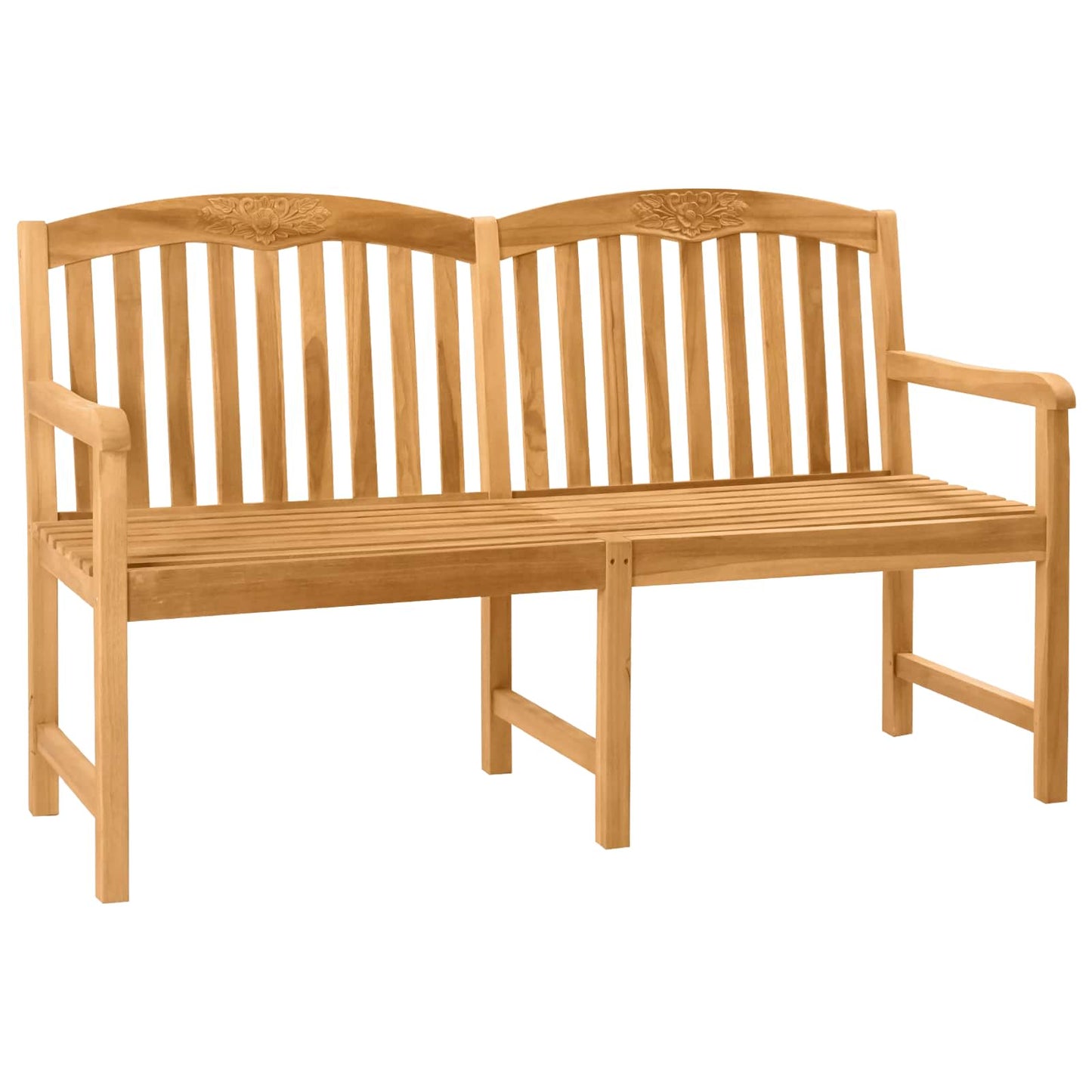 Handsnidad Rosabänk Naturlig 179,5 x 61 x 90 cm Massivt teakträ