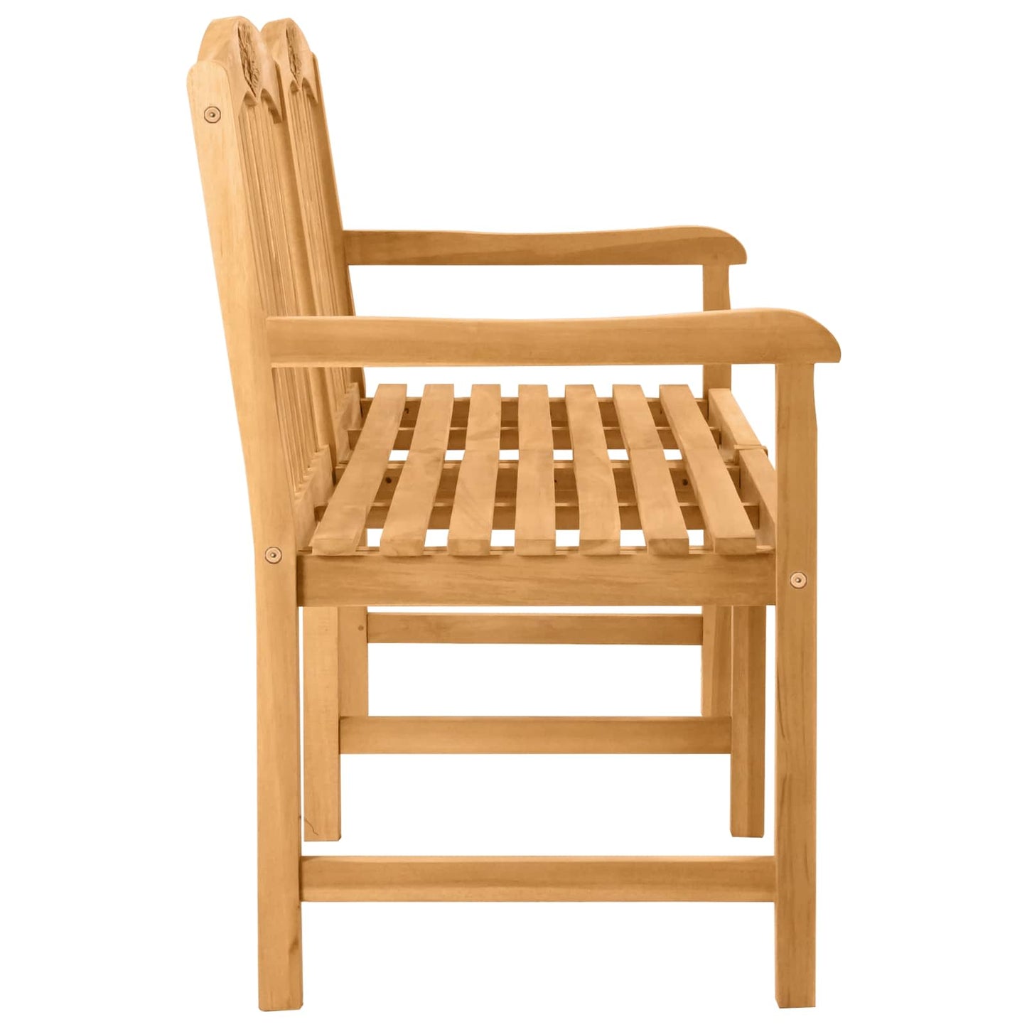 Handsnidad Rosabänk Naturlig 179,5 x 61 x 90 cm Massivt teakträ