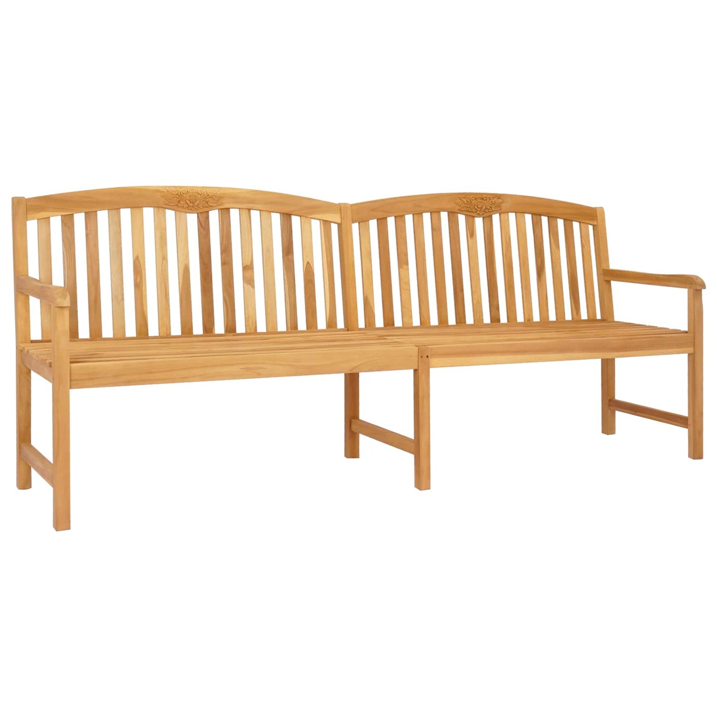 Handsnidad Rosabänk Naturlig 228 x 60 x 90 cm Massivt teakträ