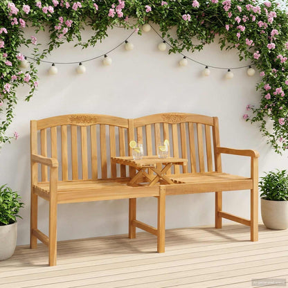 Handsnidad Rosabänk Naturlig 150,5 x 60 x 95 cm Massivt teakträ