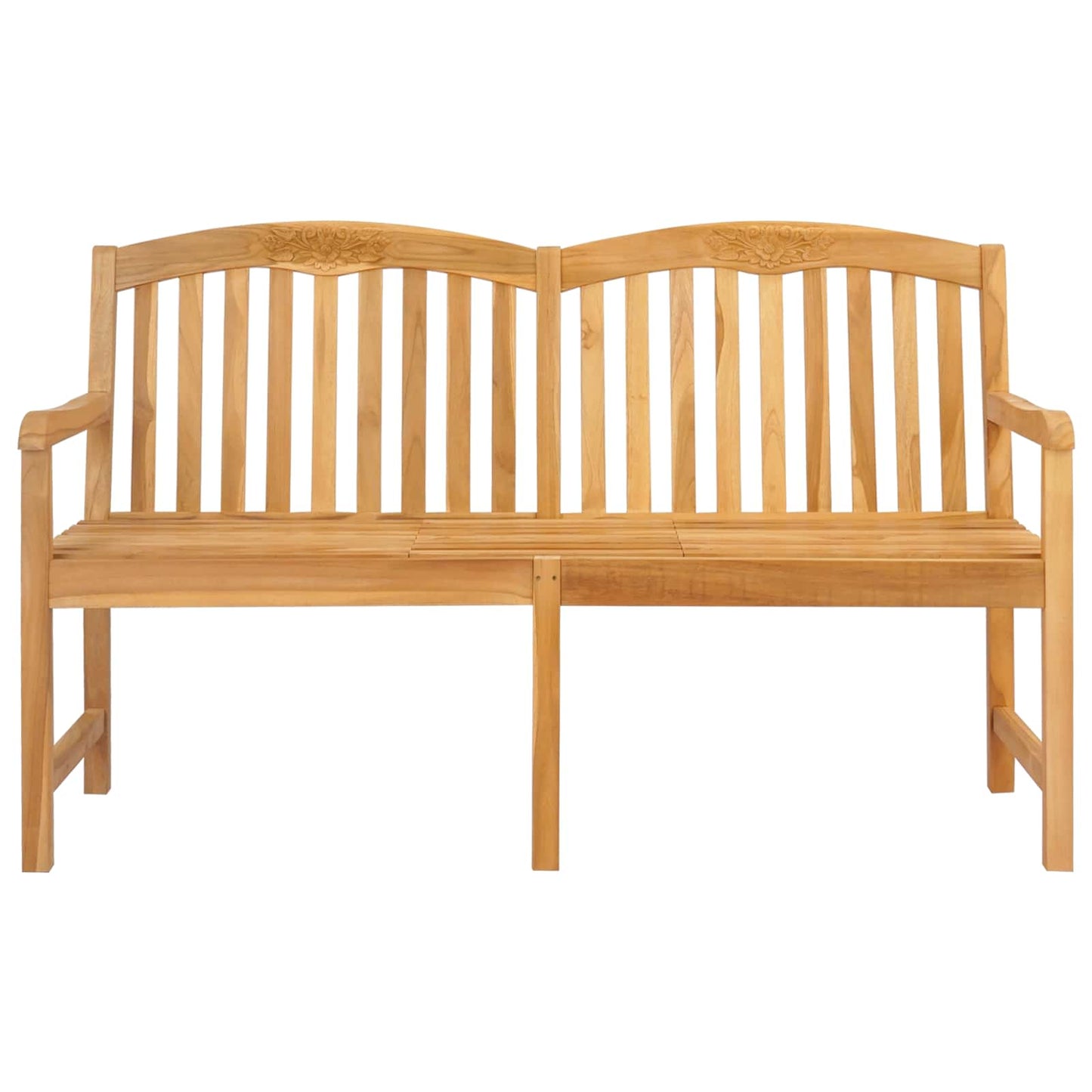 Handsnidad Rosabänk Naturlig 150,5 x 60 x 95 cm Massivt teakträ