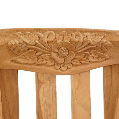 Gungbänk Naturlig 114 x 61 x 61,5 cm Massivt teakträ