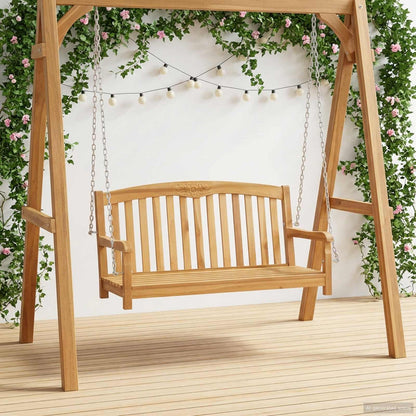Gungbänk Naturlig 114 x 61 x 61,5 cm Massivt teakträ