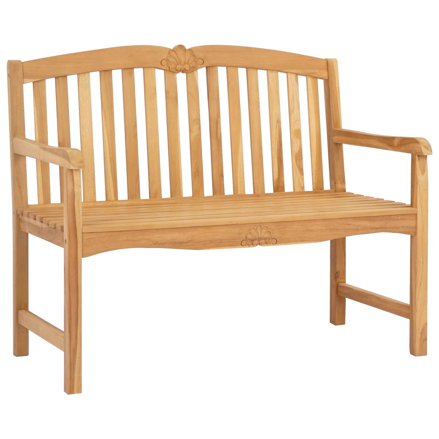 Handsnidad Rosabänk Naturlig 114 x 60 x 95 cm Massivt teakträ