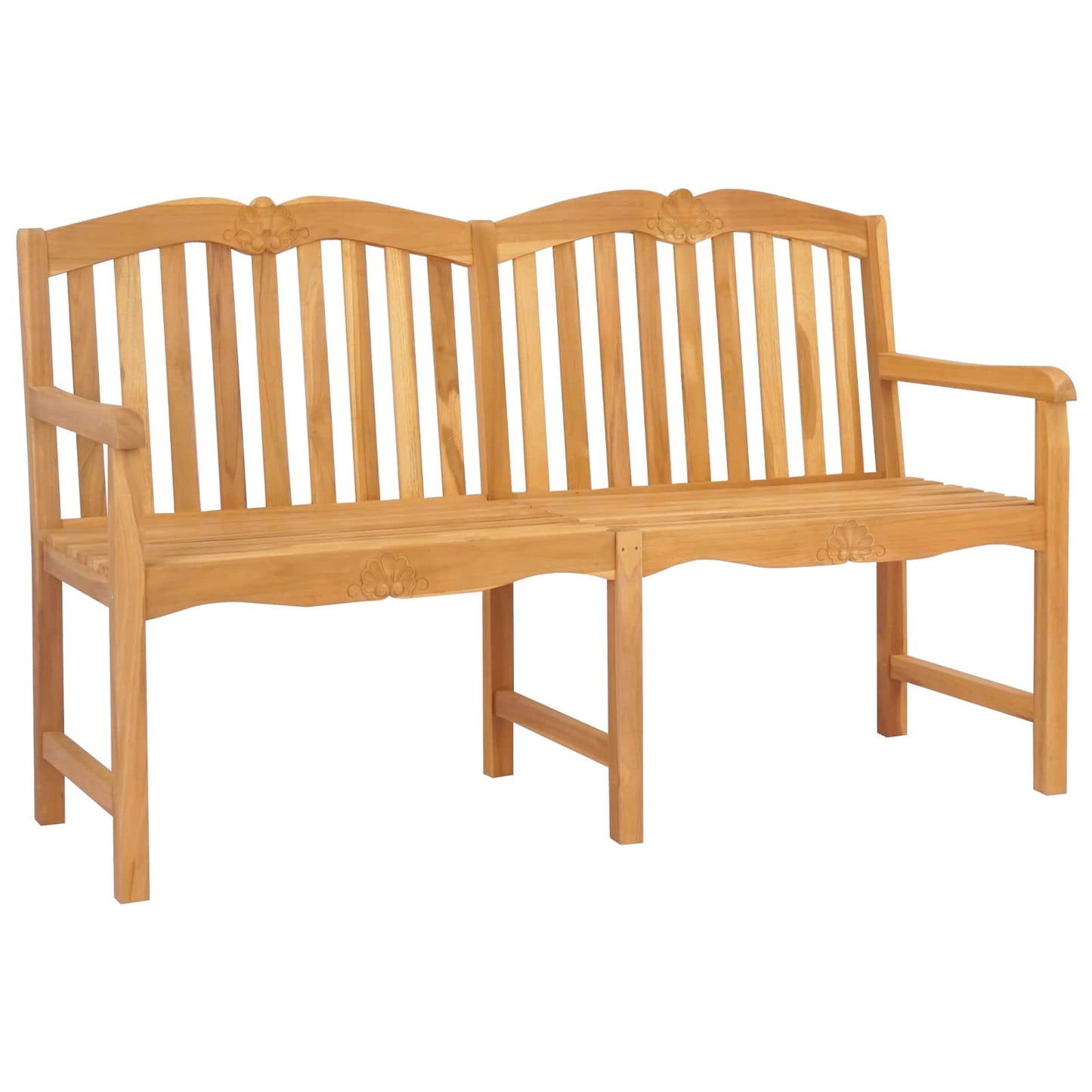 Handsnidad Rosabänk Naturlig 150 x 60,5 x 95 cm Massivt teakträ