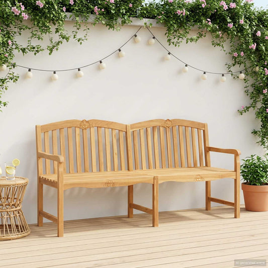 Handsnidad Rosabänk Naturlig 180,5 x 60 x 96 cm Massivt teakträ