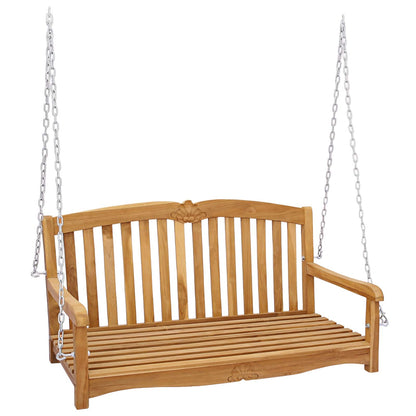 Gungbänk Naturlig 114 x 60 x 60,5 cm Massivt teakträ