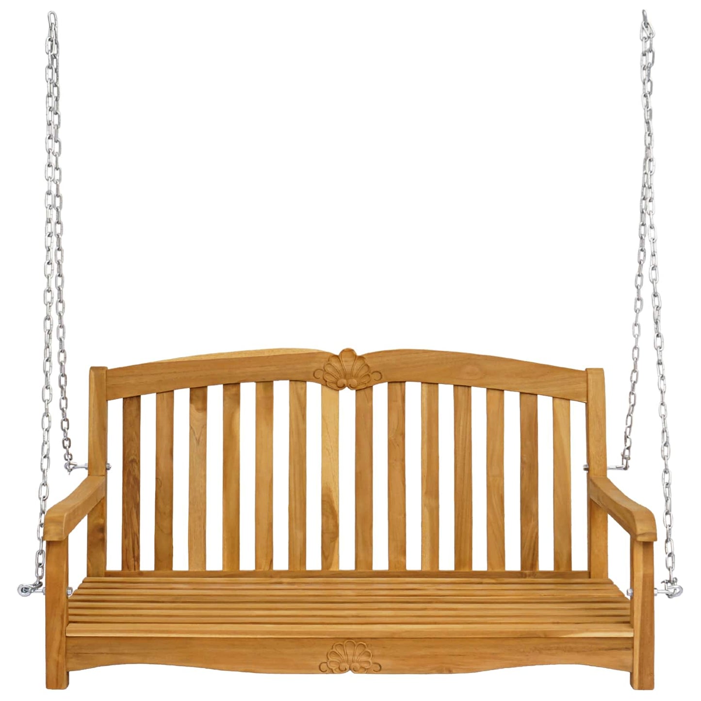 Gungbänk Naturlig 114 x 60 x 60,5 cm Massivt teakträ