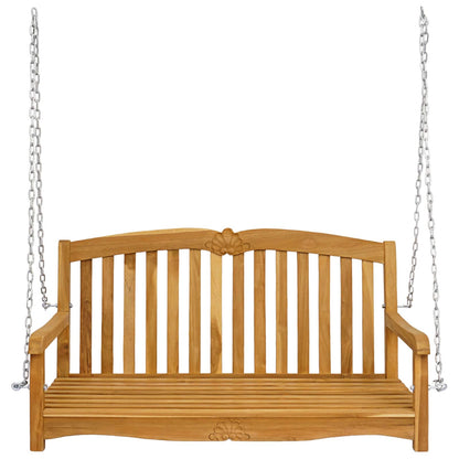 Gungbänk Naturlig 114 x 60 x 60,5 cm Massivt teakträ