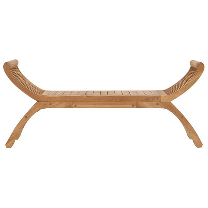 Trädgårdsbänk 2 -Seater 126 cm Massivt teakträ Naturlig