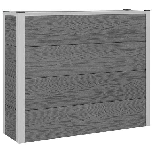 Upphöjd odlingslåda Grå 100 x 30 x 22 cm WPC och aluminium