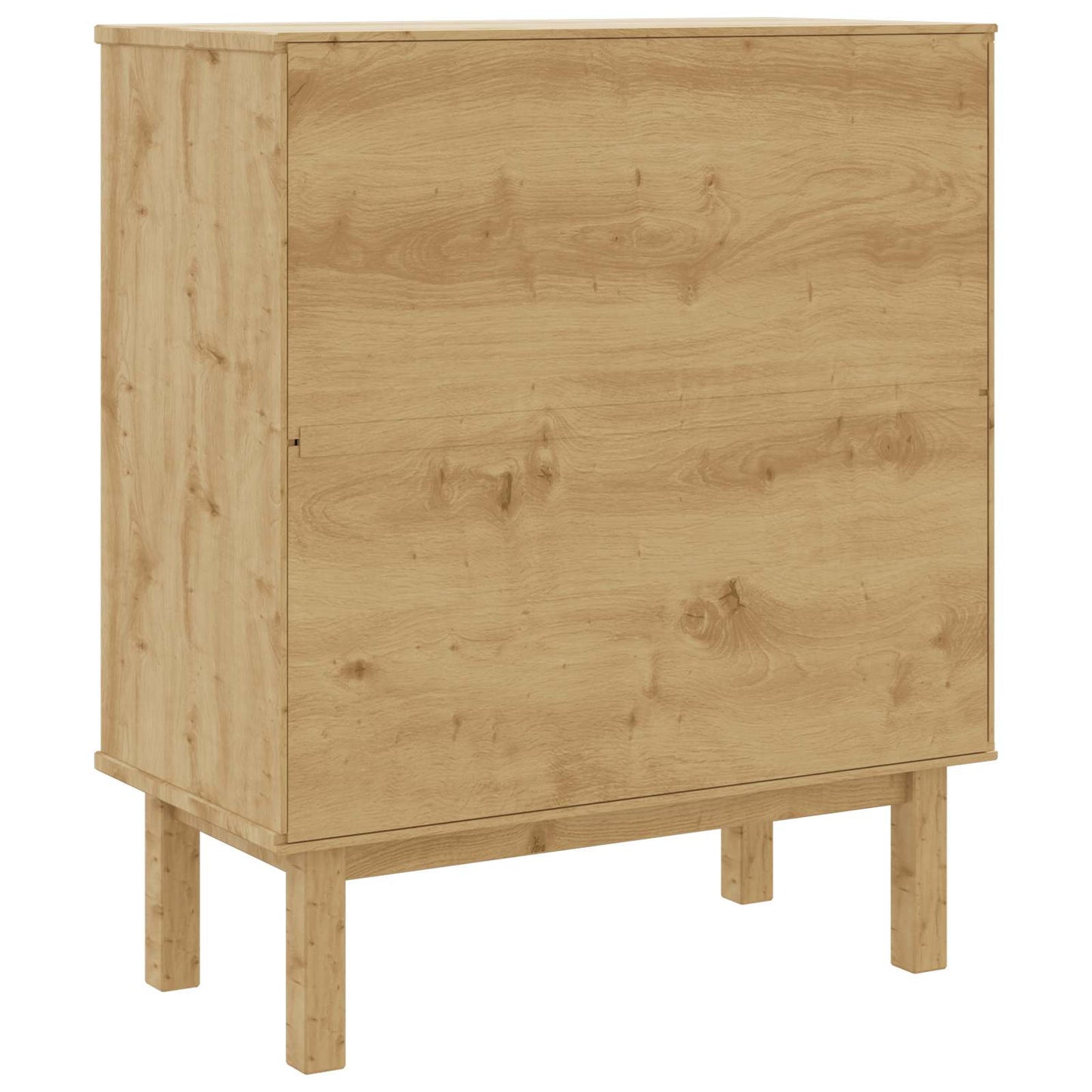 Kommode med låda OTTA Svart 76,5 x 39,5 x 90 cm Massiv furu