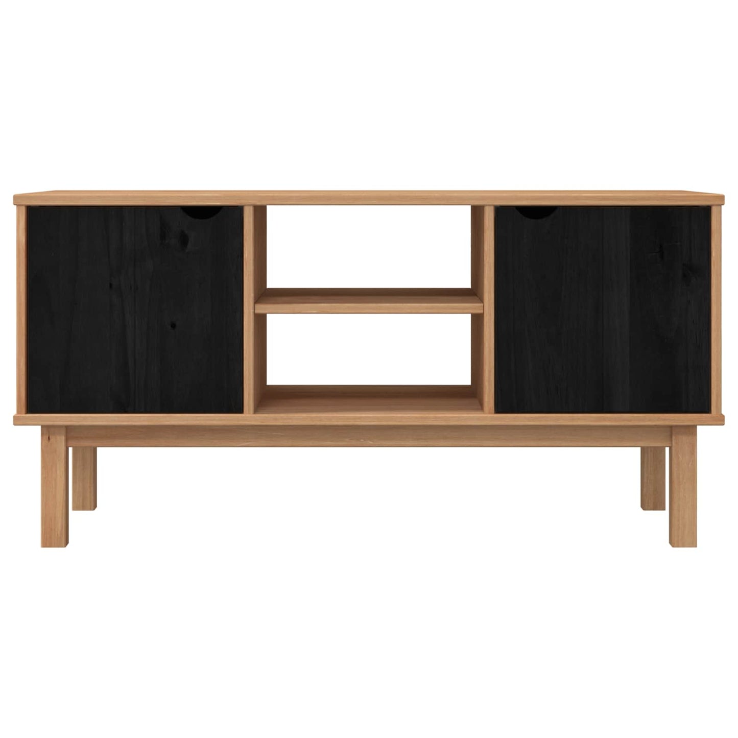 TV-bänk OTTA 113,5 x 43 x 57 cm Svart Massiv furu